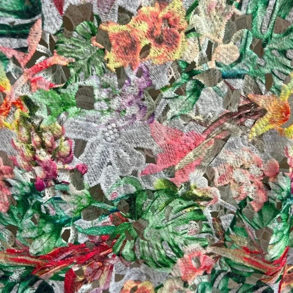 Anthropologie inari fiore floral cut out tank top sleeveless medium colorful - Picture 9 of 16